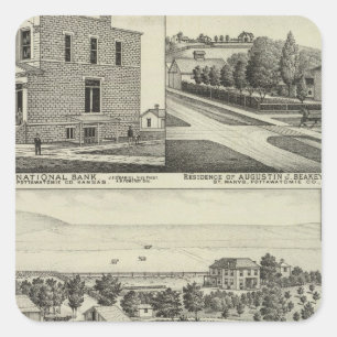 Pottawatomie, Kansas Square Sticker