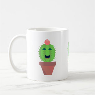 Potted Cactus Cute Cartoon Succulent Design Coffee Mug