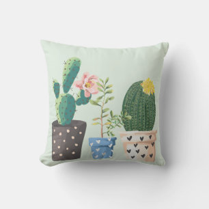 Potted Cactus Outdoor Pillow