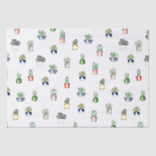 Potted cactus pattern tissue paper
