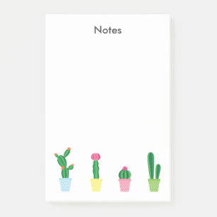 Potted cactus post-it notes