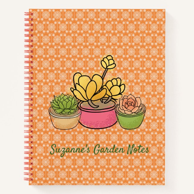 Potted Cactus Succulents Notebook (Front)