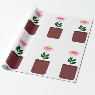 Potted Daisy Wrapping Paper