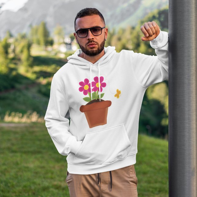 Potted Flower and Butterfly Hoodie (Creator Uploaded)