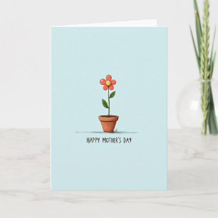 Potted Flower Mothers Day Card