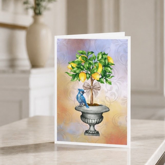 Potted Lemon Tree Note Card (Creator Uploaded)