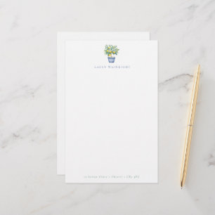 Potted Lemon Tree Personalized Letterhead