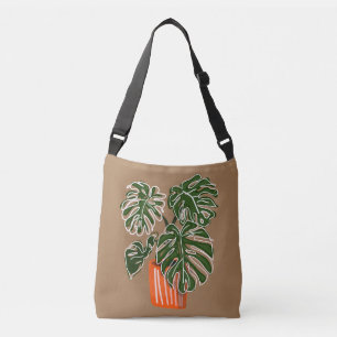 Potted Monstera Plant Crossbody Plant Bag