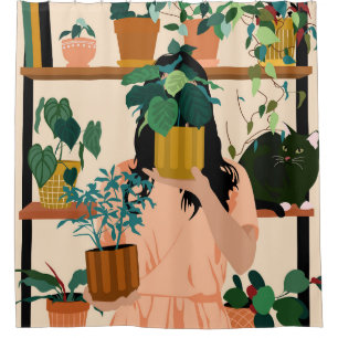 Potted Oasis Shower Curtain