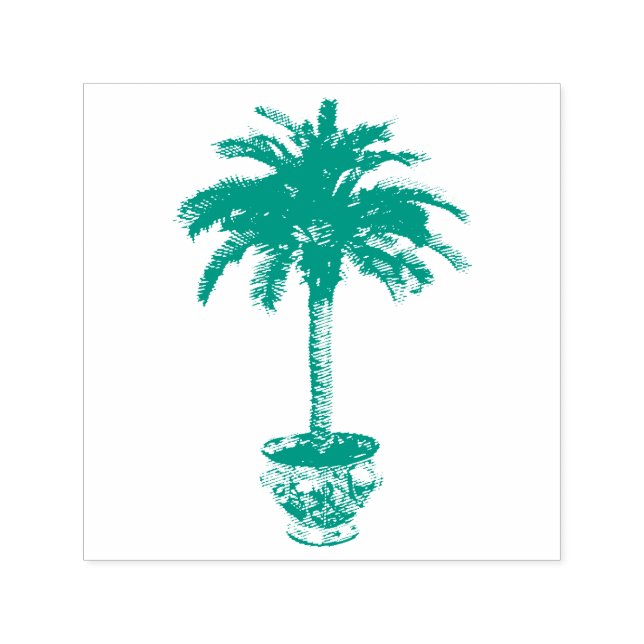 Potted Palm Tree Self-inking Stamp (Design)