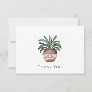 Potted Plant Thank You Botanical Card