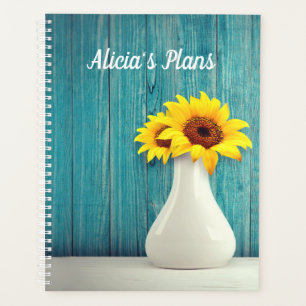 Potted Sunflower Personalised Planner