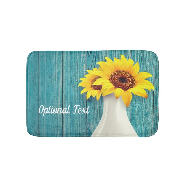 Potted Sunflowers Bath Mat (Front)