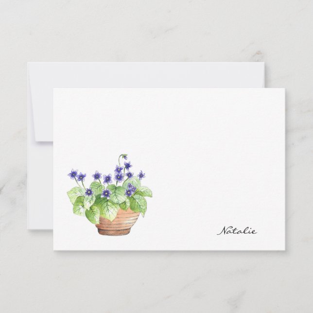 Potted Violets Card (Front)