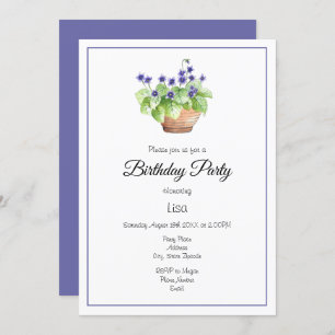 Potted Violets Invitation