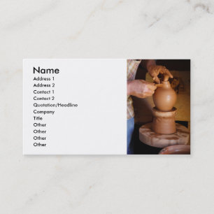 Potter at work business card