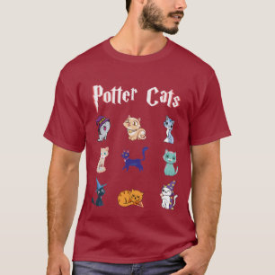 Potter Cats Cute Harry Pawter Kitten gift for Girl T-Shirt