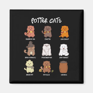 Potter Cats For Cat Lover  Magnet