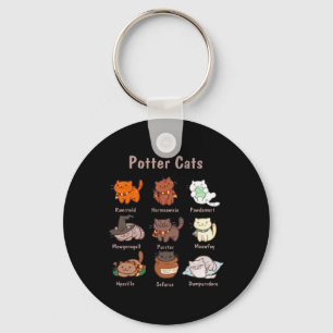Potter Cats For Cat Lovers Key Ring
