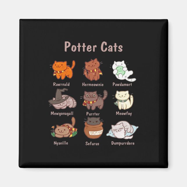 Potter Cats For Cat Lovers  Magnet (Front)