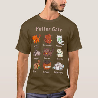 Potter Cats , Funny Gifts For Cat Lovers  T-Shirt