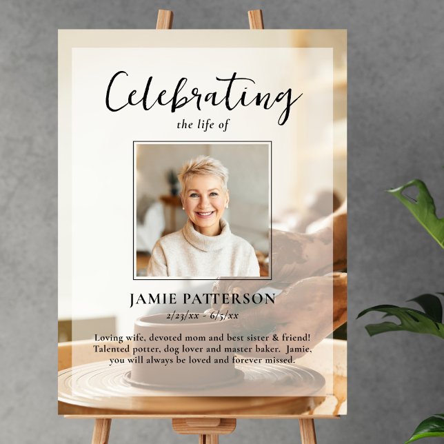Potter Ceramicist, Life Celebration Funeral Photo Poster (Creator Uploaded)