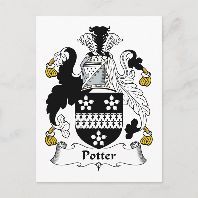 Potter Family Crest Postcard (Front)