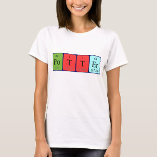 Potter periodic table name shirt