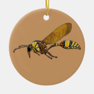 Potter Wasp Ceramic Tree Decoration