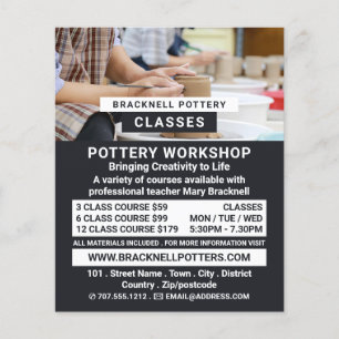 Potter Wheels, Pottery Classes, Potters Flyer