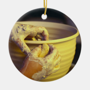 Potter's Hands Creating 1 Ceramic Tree Decoration