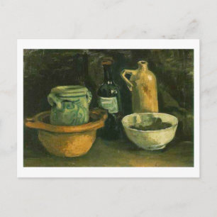 Pottery and Two Bottles (F57)Van Gogh Fine Art Postcard