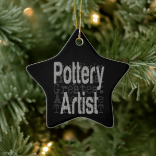 Pottery Artist Extraordinaire Ceramic Ornament
