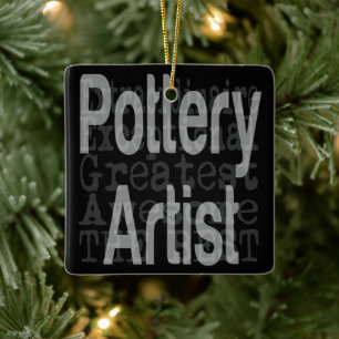 Pottery Artist Extraordinaire Ceramic Ornament