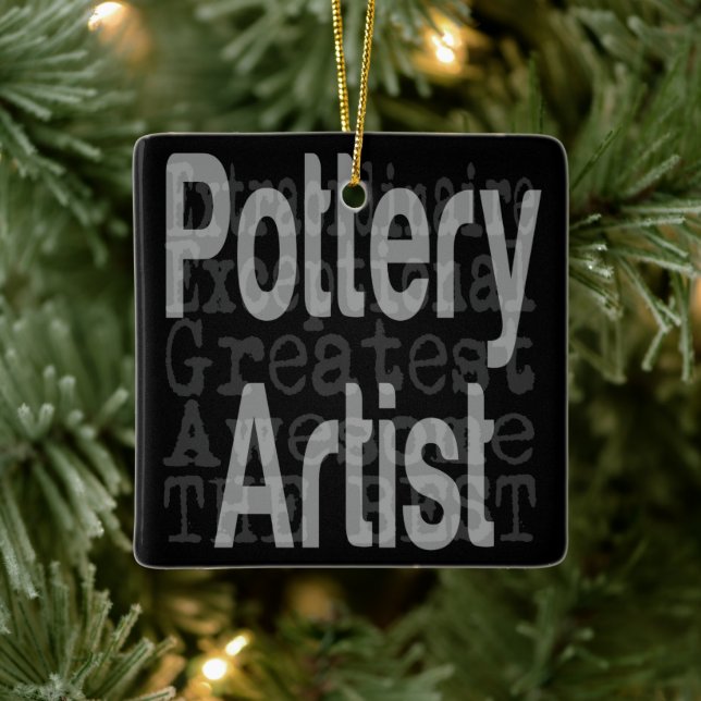 Pottery Artist Extraordinaire Ceramic Ornament (Tree)