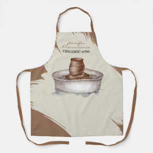 Pottery Ceramic Clay Turner sculpture handmade Apron
