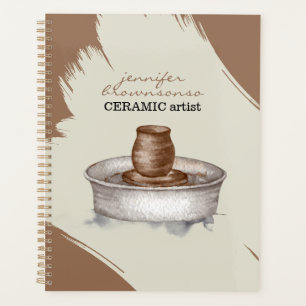 Pottery Ceramic Clay Turner sculpture watercolor Planner