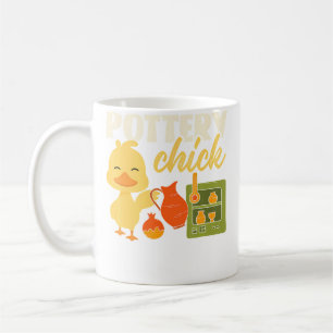 Pottery Ceramics Artist Chicken Girl Pottery Chick Coffee Mug