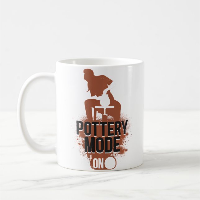 Pottery Ceramics Artist Pottery Mode On Coffee Mug (Left)