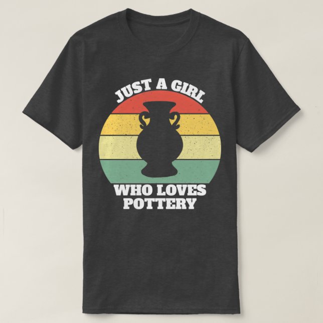 Pottery Ceramics Porcelain Girl T-Shirt (Design Front)