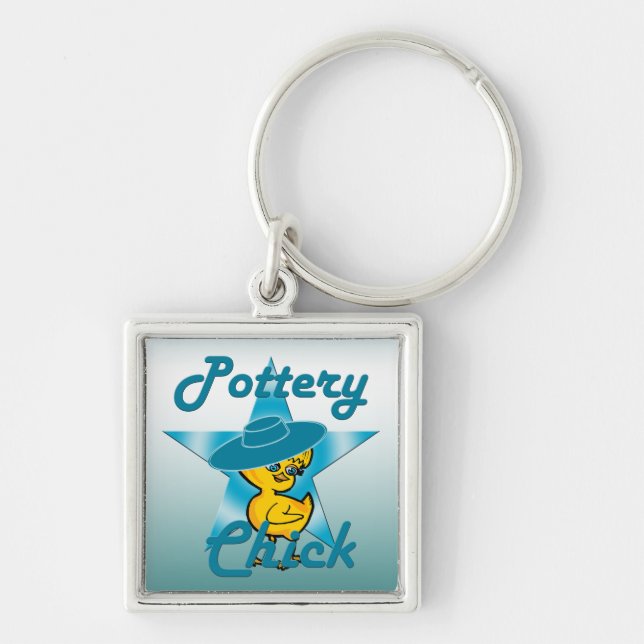 Pottery Chick #7 Key Ring (Front)