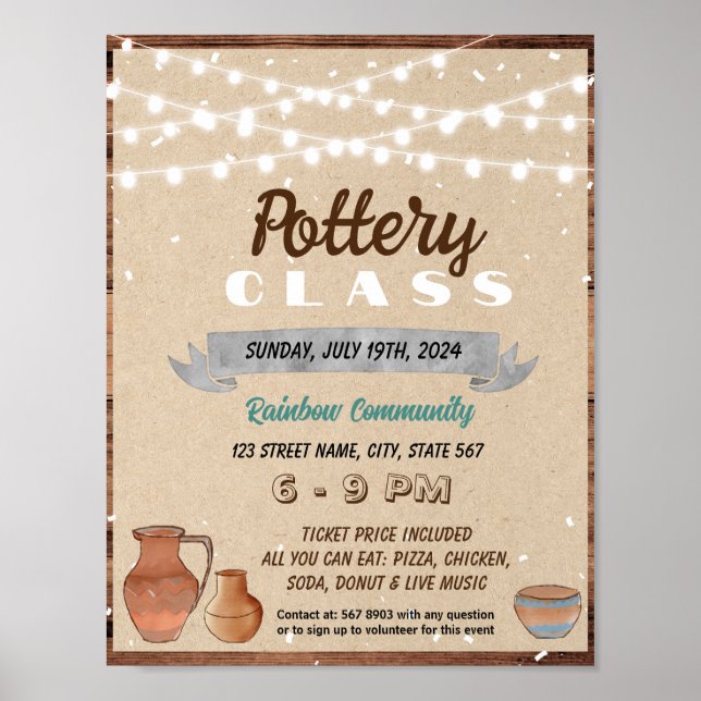 Pottery class template poster (Front)
