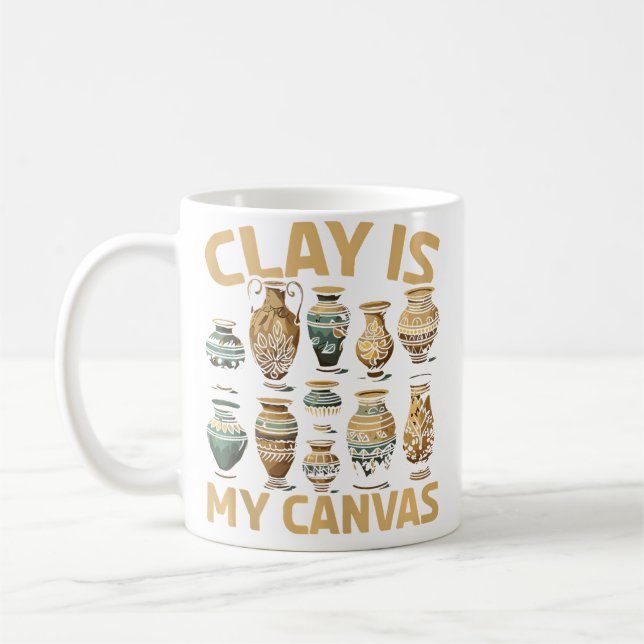 Pottery Clay Ceramic Pottery Maker Ceramics Artist Coffee Mug (Left)
