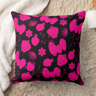 pottery clay ceramics artist pots floral pattern t cushion