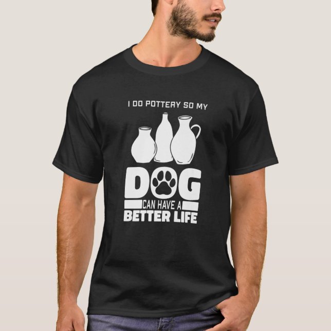 Pottery Dog Handcraft Ceramic Clay - Potter Premiu T-Shirt (Front)