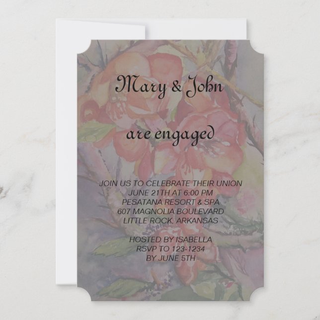 Pottery  engagement invitation (Front)