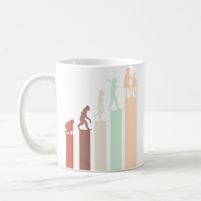 Pottery Evolution Ancient Craft Retro Pottery Coffee Mug (Left)