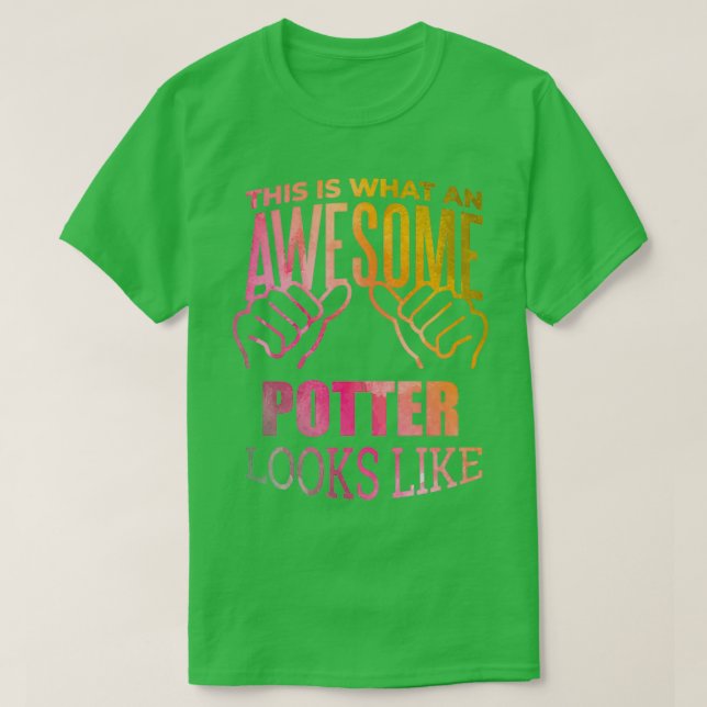Pottery Funny Gift Design in Watercolor T-Shirt (Design Front)