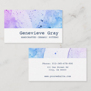 Pottery Handcrafted Modern Clean Texture Ombre  Business Card