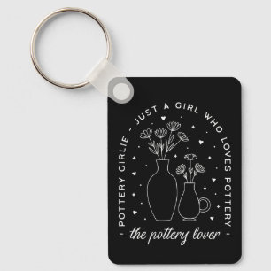 Pottery lovers girl key ring